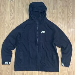 NIKE Sportswear Advance 15 Hoodie Full Zip Training Jacket Black XL